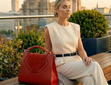 Load image into Gallery viewer, 6 Collection Modern Tote Bag - Signature Red