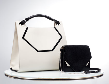 6 Collection Match Bag - Warm White/Black