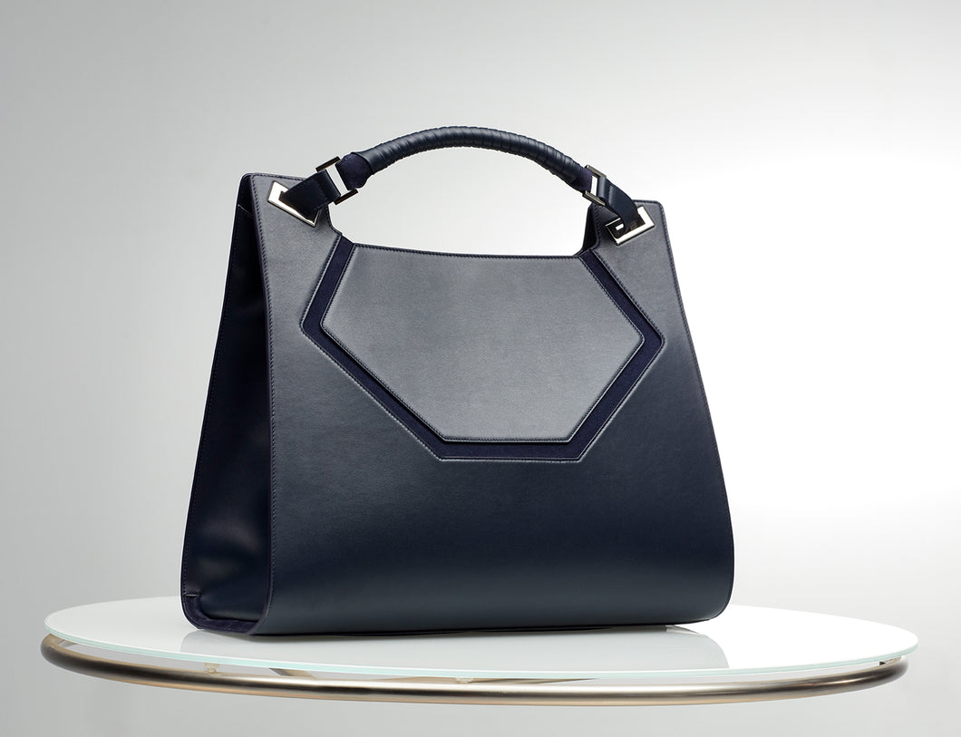 6 Collection Modern Tote Bag - Blue